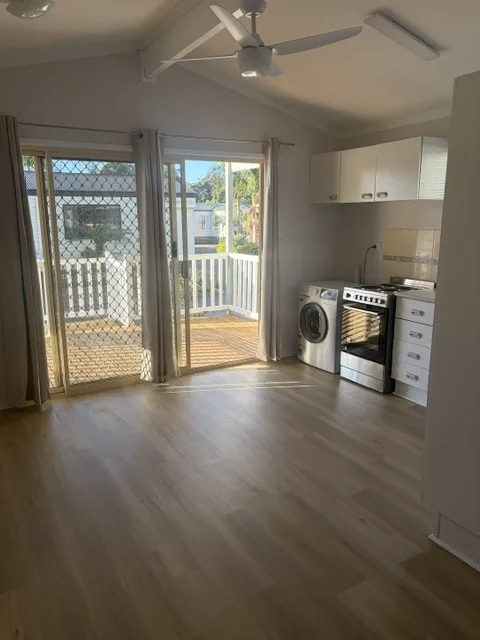 The kitchen of the two bedroom home